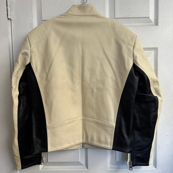 Leather biker jacket